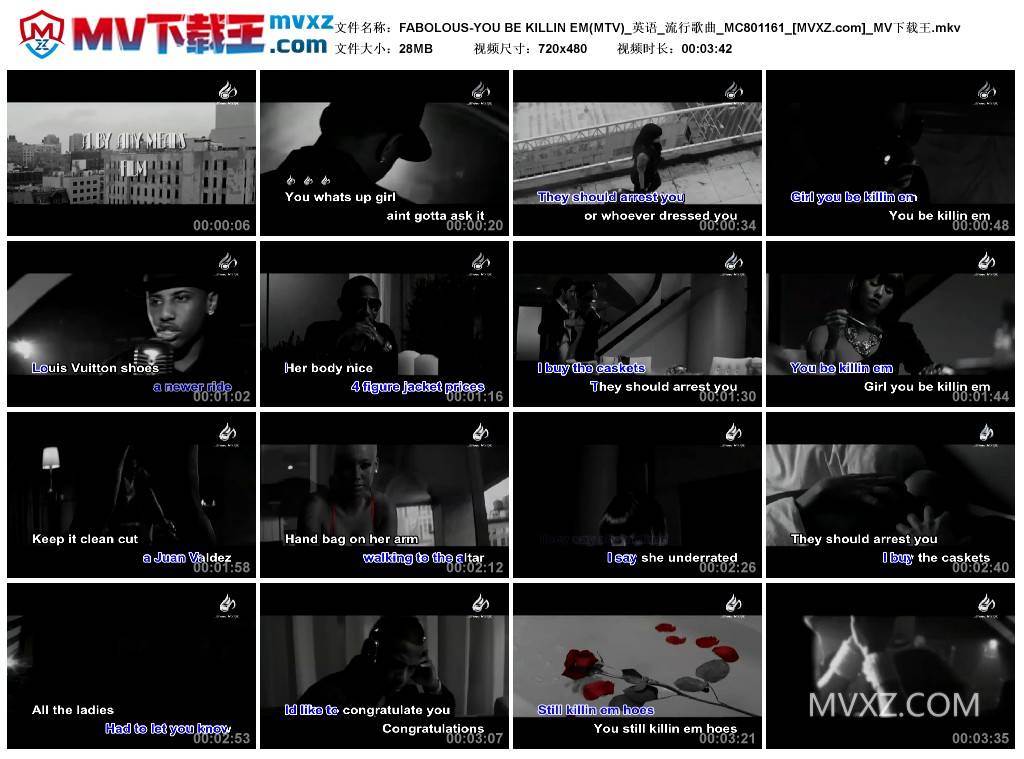 FABOLOUS-YOU BE KILLIN EM(MTV)_英语_流行歌曲_MC801161